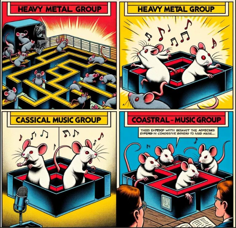 mice heavy metal music experiment