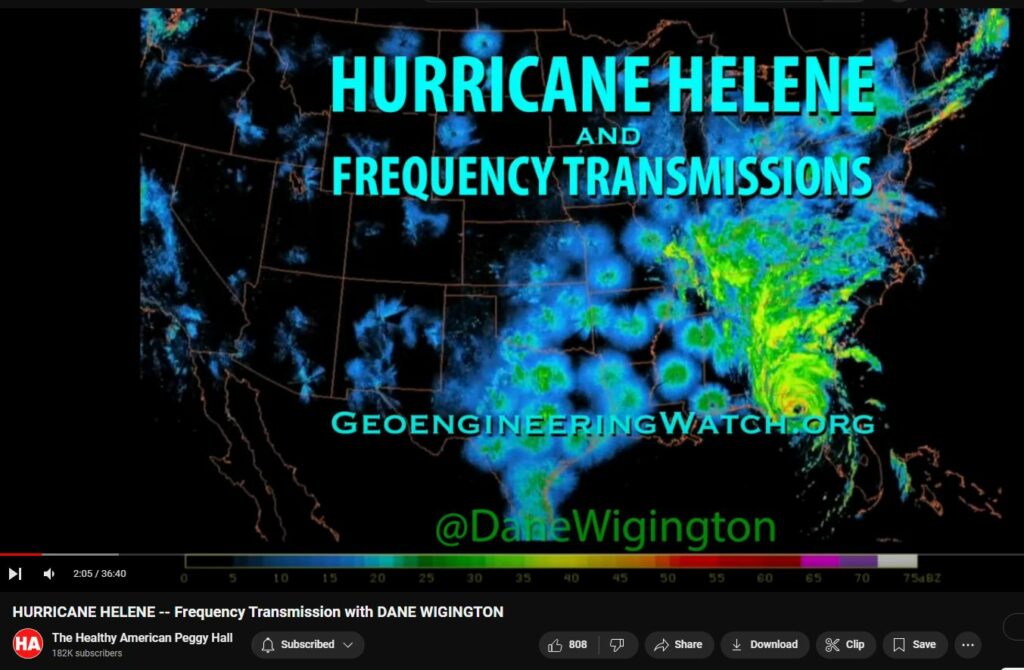 Evidence of RF NEXRAD used to Steer Hurricane Helene - Peggy Hall and Dane Wigington