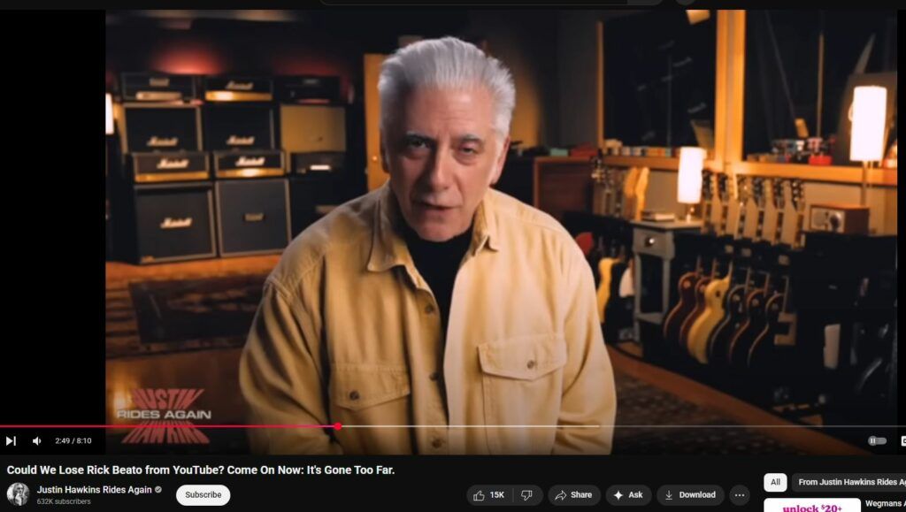 250k views earned $36.52 for Rick Beato youtube