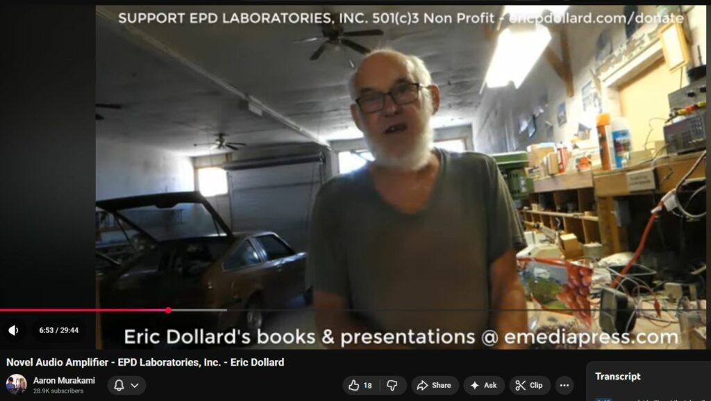 Eric Dollard Novel Audio Amplifier