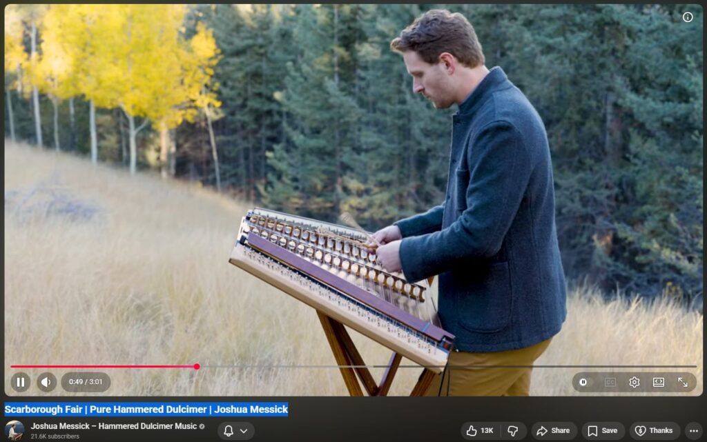 Scarborough Fair - Pure Hammered Dulcimer - Joshua Messick