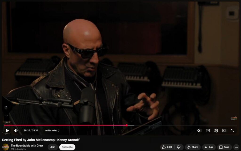 "He started smiling less and less..." - Kenny Aronoff, John Cougar