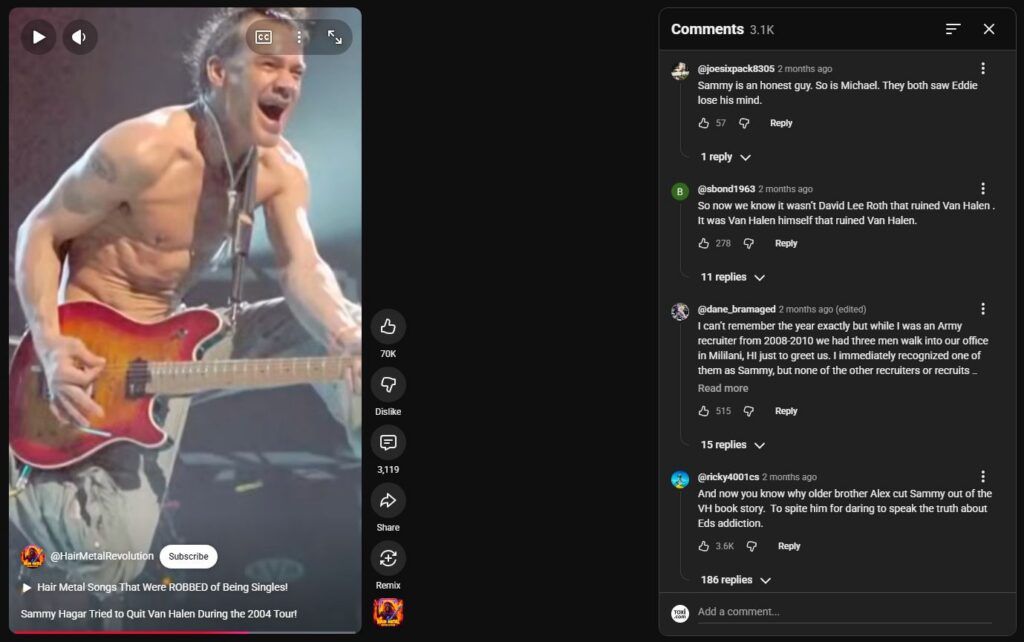 Hagar on the Demonic Al Kul Haal of EVH