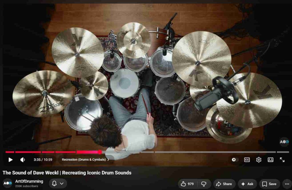 Dave Weckl Setup and Sound
