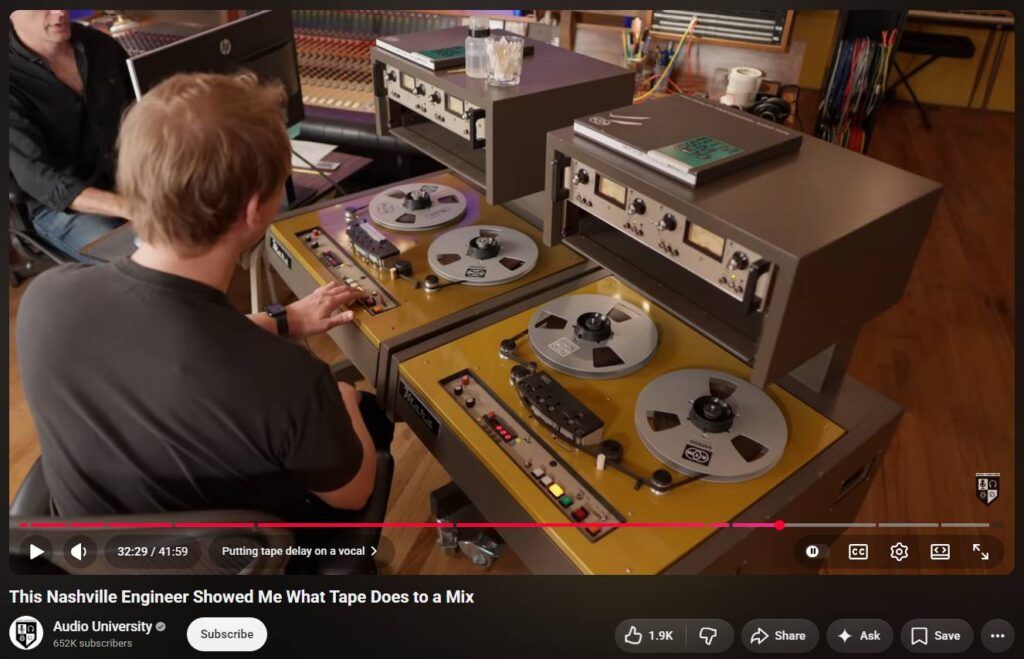 Bounce to Tape for Mag Compression and Var Delay Fatness