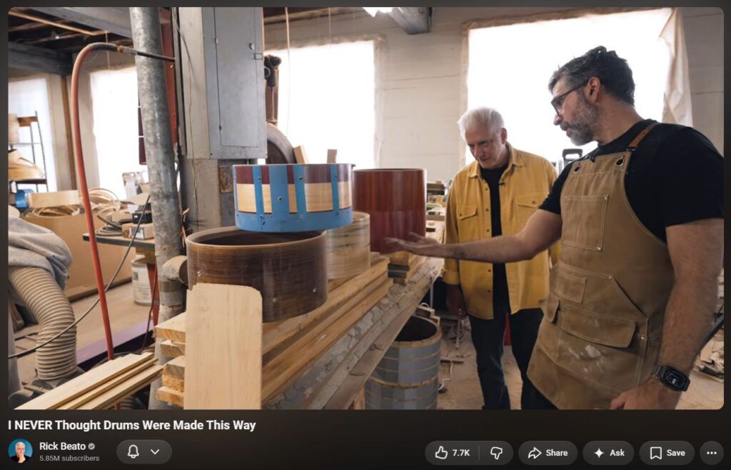 A New Drum Architecture - Noble Cooley Oldest Drum-maker, Own Forest, Own Wood, Own Mill, In-house Hardware Metalwork